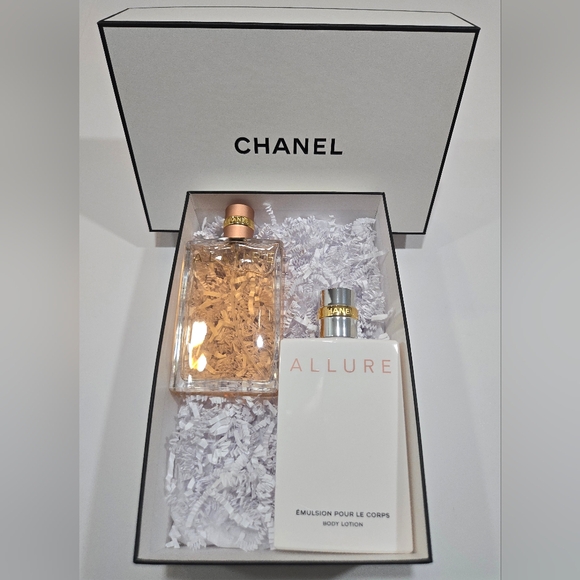 CHANEL ALLURE SET :Eau De Parfum 3.4OZ/100ML and Body Lotion 6.8OZ New In Box - Picture 2 of 13